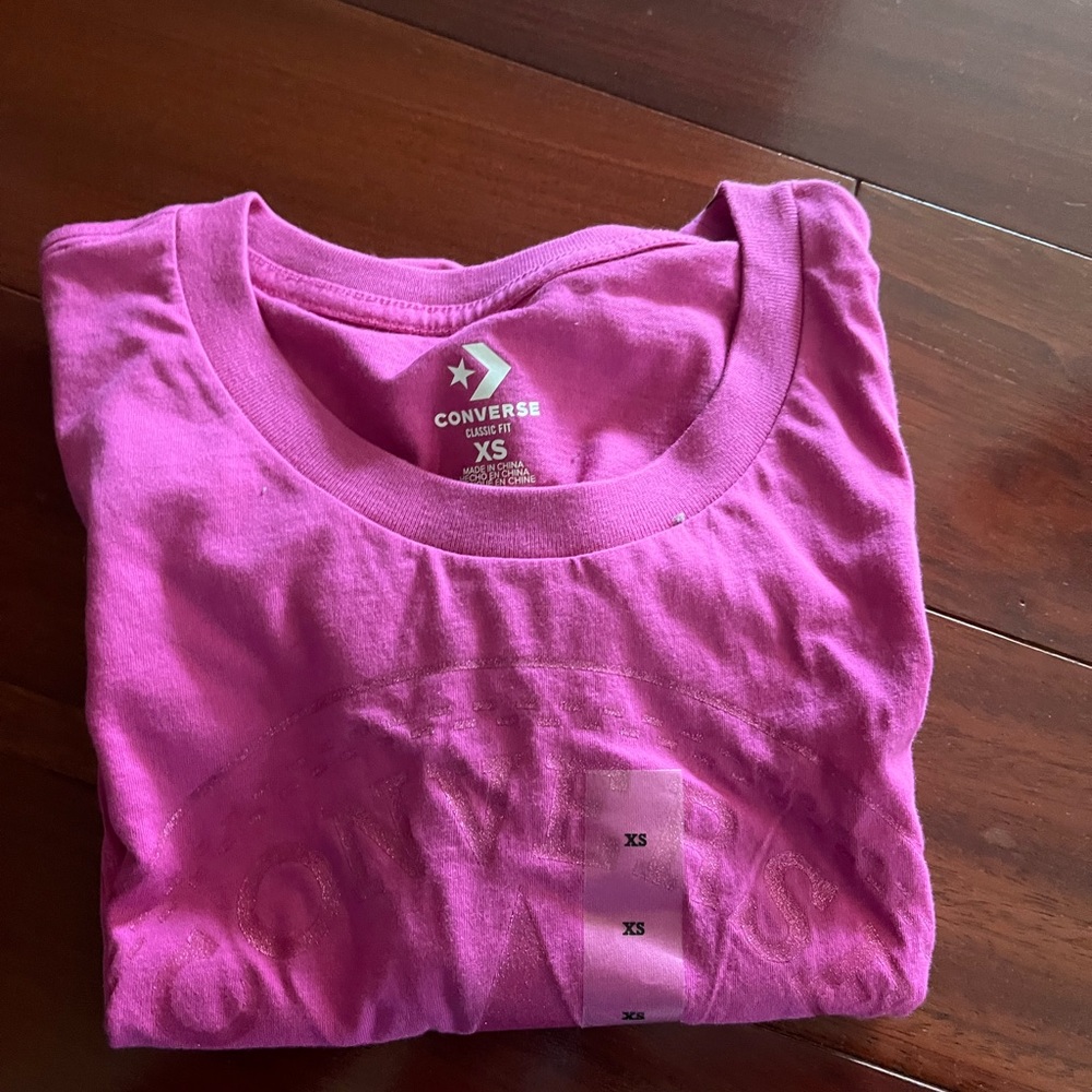 Pink converse all start shirt Nwt